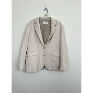 Babaton Atelier Aritzia Women's Oversized Single Breasted Blazer Cream Size 1